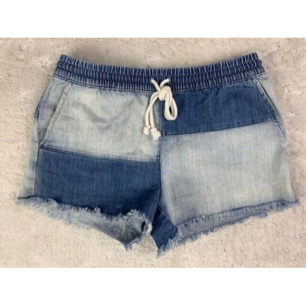 Aerie Size XS Womens Shorts Raw Hem Cut Off Elastic Waist Mid Rise